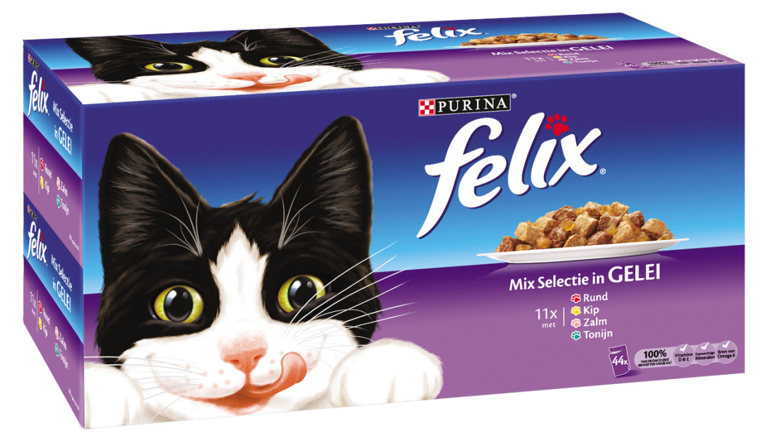 Felix kattenvoer Mix selectie in Gelei <br>44 x 100 gr